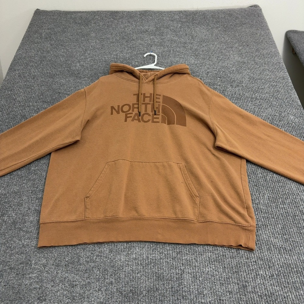 The North Face Hoodie Mens XL Brown Cotton Polyester Logo Pullover Gorpcore